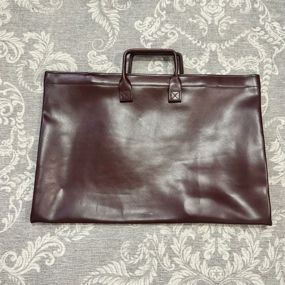 Vintage AFT American Federation of Teachers Burgundy Portfolio Briefcase